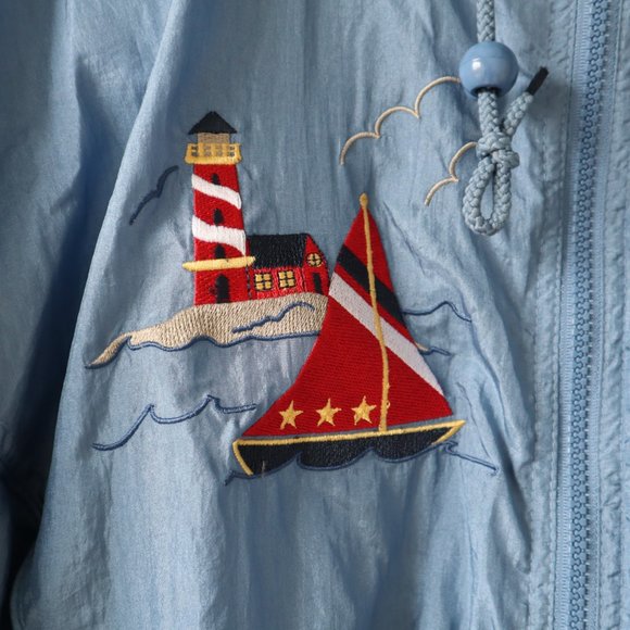 Vintage Exclusiv Embroidered Windbreaker, Size Large - Picture 6 of 15